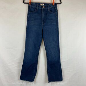 Mother The Hustler Ankle Fray Jeans 25 Blue Home Movies